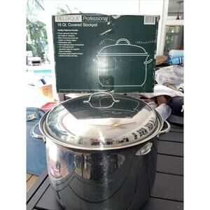 Belgique Professional 16 Qt Stainless Steel Stock Pot With Lid